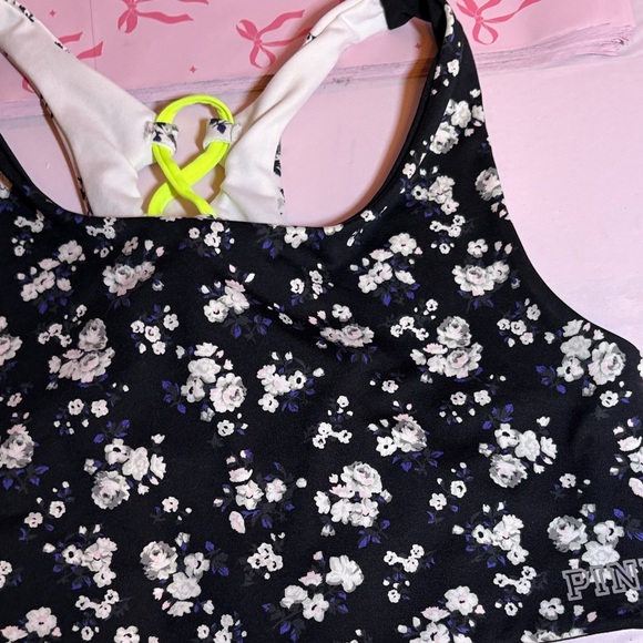 Floral Sports Bra with Logo - Picture 5 of 12